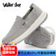 Walker Shop帆布鞋男2025新款夏季透气网孔老北京布鞋潮流一脚蹬软底休闲鞋男 黑色 41 【皮鞋码】