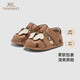 YEEHOO YEEHOO children's shoes breathable boys and girls non-slip front shoes sandals brown 11 95mm recommended foot length 110-115