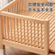 Yiqing Fangze children's spliced bed solid wood liftable crib with guardrails and widening for adults to sleep on seamlessly connected bedside bed with three side guardrails, side lifting + 5cm coconut palm mattress (recommended by the store manager), free light + SF Express 200x60cm