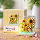 Chaolechuang Compatible con la caja de flores LEGO Bloque de construcción inmortal en maceta Bloqueo de girasol Toyadores de ensamblaje para niños para mujeres 7374: la caja de flores se puede extraer - Blue Star Flower Secret Word