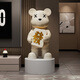 BHM violent bear ornaments living room TV cabinet sofa large floor-standing decoration high-end atmospheric moving housewarming gift Fortune Baifu violent bear + black base