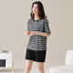 Yalu new summer pure cotton pajamas for women round neck short sleeve shorts home clothes summer thin cartoon girl cotton set 9856 M