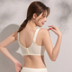 Sous-vêtements à l'épreuve des sangles pour femmes avec de gros seins, petit soutien-gorge de réglage de l'anneau en acier, soutien-gorge en dentelle sexy, fruit vert noir 95d