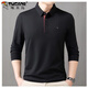 
Woodpecker high-end long-sleeved T-shirt for men 2025 Spring and Autumn New Loose Large Size Middle-aged Business and Casual Lapel POLO Shirt 9918 Bean Green S 165 Recommended Below 110