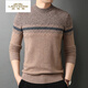 Classic car (COCHE CLASICO) cardigan men's thick pure wool men's sweater new style middle-aged and young pullover knitted base shirt fashion boutique p15620 Navy XL 175