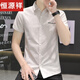 Hengyuanxiang camisa de seda de hielo delgada de verano para hombres Camisa de manga delgada de manga corta y moderno para hombres sin planchar ropa 844 caqui m