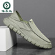 
Woodpecker Old Beijing cloth shoes men's summer trendy shoes canvas shoes men lazy people driving soft sole no laces light and breathable YS9901 green 44