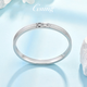 GsunG Platinum Double Cat's Eye Solid Oval Bracelet PT950 Imperial Concubine Pure Platinum Closed Bracelet Women's Chinese Valentine's Day Gift Priced by Gram Contact Before Buying