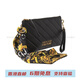 Versace (Versace) SS23 Dekorativer Schal Abnehmbarer Schultergurt Umhängetasche Abnehmbares Handkupplung Frauenmodell Schwarzes Schwarz Basic Pack (Bag + Staubbeutel)