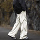 Pin Baoluo (Dingfengbaoluo) American outdoor paratrooper work pants men's spring and summer loose casual pleated design long trousers XP01 meter gray L