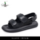 Salavvi Herren Sommer Neue modische und vielseitige weiche alleinige Strandschuhe für Männer tragen wasserdichte und geruchsichere Flip Flops Golfschuhe Schwarz 6189 43