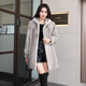 Winter Home Brand Fur 2025 Neu importiertem Nerzmantel Frauen Voller Nerz-Kapuzen mit mittlerer Länge Nerzfell Jacke Silber Blue XL 120jin [Jin entspricht 0,5 kg] -140jin [Jin ist gleich 0,5 kg]