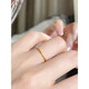 QUAMER plated 18K gold ancient style ring for women, fashionable and personalized plain ring 1mm thin ring Internet celebrity fashion exquisite and simple 1mm extremely thin round ring US size 5