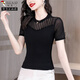 Woodpecker (TUCANO) summer suit base shirt for women with fashionable lace tops for gauze tops for mesh T-shirts A1391 [short-sleeved style] M Recommended 90-100Jin [Jin equals 0.5 kg]