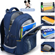 Disney elementary school student schoolbag men's 5-6 grade junior high school student backpack 4 large compartments burden reduction backpack 12083 nanny green