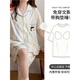 Catman (miiow) Sommer reines Baumwolldünne kurzärmelige Pyjamas-Frauenanzug 2025 Neue Heimkleidung großer Größe Green Streamer Celadon Chest Pad-12342 L [vorgeschlagen 110-130jin [Jin gleich 0,5 kg]]]