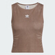 Adidas Frauenweste 2025 Herbst Neuer gefälschter Denim gepolsterter Tanktop Sportweste Ke3892/Rock Deep Land Brown L.