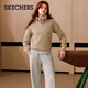 Skechers knitted pullover sweatshirt for women 2025 autumn new long-sleeved jacket casual sportswear L425W012