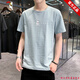 
Woodpecker Ice Silk Cotton Short-sleeved T-shirt Men's 2025 Summer Youth Slim V Neck Simple Thin T-shirt Quick Dry Clothes Cool and Versatile K15911 Purple M