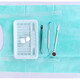 Disposable sterilization oral care package box oral mirror tweezers probe oral bag examination plastic tray tool dental 1 box