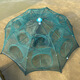 Gu Daoxiang folding umbrella cage fishing net fishing cage shrimp cage fishing cage shrimp cage fishing net fishing net cage shrimp cage shrimp net folding fishing umbrella net umbrella cage 6 into the hole (free four-piece set)