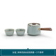 Thirty-year-old Ru kiln rotating teapot household ceramic Kung Fu tea set lazy automatic tea making artifact light luxury high-end set