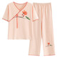 2025 new cotton pajamas for women's summer short-sleeved Chinese style cute summer cropped pants cartoon casual home clothing 9906 M [80-100Jin [Jin equals 0.5 kg]]