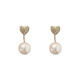 DL 1998 Fat Donglai same style real pearl earrings women's earrings light luxury design earrings white pearl earrings