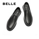 Belle slip-on business casual shoes for men 25 autumn new sheep leather slip-on work leather shoes 8TU01CM5 black 42 (260mm)