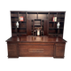 All solid wood desk and bookcase combination rosewood executive desk new Chinese style boss desk and chair office furniture desk black gold 2 meter desk