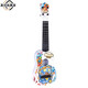 Shantoulin Village Children's Simulation Musical Instrument Gitarre Ukulele -Anfänger können Spielzeug für Kindergärtengeschenke Jungen und Mädchen spielen. Holz Getreidegitarre Mini 25 cm drei zufällig
