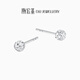 Chao Acer Platinum Earrings Women's PT950 Mirror Earrings for Girlfriend's Birthday Gift Priced at RMB 120 0.8g One Pair Contains Silicone Ear Plugs