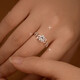 PT950 platinum laurel one carat moissanite diamond ring for girls 520 Valentine's Day birthday gift