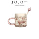 JOJO'SLIFEPDJOJOSL.PD.Snow.玻璃杯可爱日式高颜值玻璃带盖咖啡杯雪讨 N7027粉兔似锦