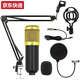 Lan Cai and cross-border BM800 condenser microphone V8 mobile phone English sound card computer usb cantilever bracket live broadcast set full plastic silver set + white USB