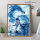 MPPMCKXCL NEZHA 2: La peinture à l'huile numérique Dahai de Demon Child's 5 Nouvelle peinture de remplissage Couleur Ao Bing Card LL12147 50 * 70 cm Frame intérieure épaissie + Beau cadre extérieur