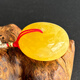 Yuzhi 1 item 1 certificate 1 shot natural raw ore Russian material chicken fat yellow beeswax safety buckle pendant for men and women 4.93g G5529 rare collection about 24*12 mm