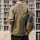 2025 Neue Herren Spring Trendy Marke Retro Henry Hals Langarmed T-Shirt Casual Sweatshirt Neues chinesisches dünnes Basishemdkohlkohlegrau XL Geeignetes Gewicht 145-160jin [Jin ist 0,5 kg]