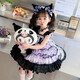 Kuromi Princess Dress Girls Summer Lolita Children's Dress Baby Girl Birthday Dress Children's Day Performance Costume Skirt 150 cm
