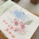 Cartoon süßes rosa Mini Schwein Schlüsselbund Anhänger täglich vielseitig einfaches Zubehör kleines Bag Hanging Accessoires [rosa Schwein] 1 + [transparentes Schwein] 1