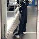 阿迪达斯 （adidas）三叶草时尚套装女子春夏新款防风梭织立领夹克外套休闲直筒裤长裤 JD6387+IW5509 M