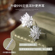 
DAISY DREAM999 foot silver needle beautiful firework zircon earrings high-end sense exaggerated dandelion earrings earrings temperament earrings 999 silver needle firework earrings (two prices)