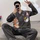 
SEPTWOLVES men's pajamas spring and autumn long-sleeved thin teenager cartoon loose medium-sized children's home 9902 long-sleeved suit M standard (high 165100Jin [Jin equals 0.5 kg])