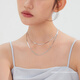 Lukfook Jewelry Cheng Yi's same platinum 950 snake bone chain platinum necklace as a gift, price L04TBPN0020 43cm-7.41g (including labor cost 615 yuan)