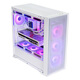 SAMA Suzaku 5 Air weißer Desktop-Computer ATX-Kühlgehäuse, Mesh-Lufteinlass an der Vorderseite/12 Lüfterpositionen/360 Wasserkühlungspositionen/430-mm-Grafikkarte/Typ-C-reserviertes Loch