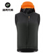 ROCKBROS Warm Cycling Vest Hooded Winter Windproof Fleece Men's and Women's Road Mountain Bike Wear Vest Black Orange 3XL