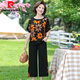 
Pierre cardin (pierre cardin) mother's fashionable summer suit new style 50-60-year-old middle-aged and elderly women's age-reducing chiffon short-sleeved wide-leg pants two-piece red flower [838 models] [XZE-split suit] 2XL [recommended 110-125 Jin [Jin equals about 0.5 kg]]