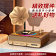Mountain Shui Retro Bluetooth-Lautsprecher Hochwertiger Subwoofer Home Wohnzimmer Hifi Desktop Audioverstärker All-in-Off-Büro-Haus-TV-Computer-Surround-Sound Bluetooth Audio V13 Holzkorn + 5.3 Bluetooth + Dual Channel + Sleep Aid