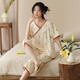 Chinese style element series round neck pullover light short-sleeved cropped pants elegant and elegant home clothes YZT-9901 women YZT-9913 women XL