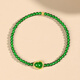 Oriental Jade Ice King Green Millet Beads Ultra-Fine Bracelet Spicy Green Gourd Jade Bracelet Lucky Fortune Birthday Gift for Women